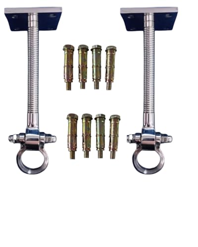 Image of Pure Stainless Steel HI-Grade Quality Life TIME WARRENTY, Ceiling KADA Swing, Patio 16MM Rod with Weight Capacity of 2000KG, (Pack of 2PCS) Strong and Sturdy (14 INCH)