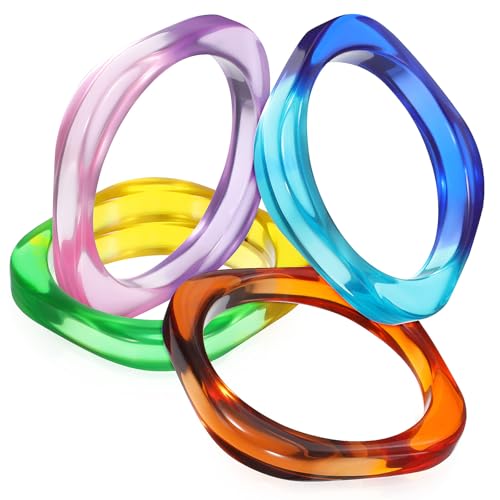 Bracelets joncs épais lot de 4 à offrir pour un style bohème unique