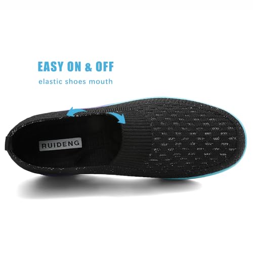Image of RUIDENG Loafers for Women Comfortable | Women's Walking Shoes Everyday Working | 2 Inch Rocker Bottom