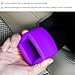 Gasedin 2 PCS Seat Belt Buckle Holder, Silicone Seatbelt Buckle Booster for Easy Access, Seat Belt Buckle Fixer Makes Receptacle Stand Upright and Stable for Kids, Car Accessories (Purple)