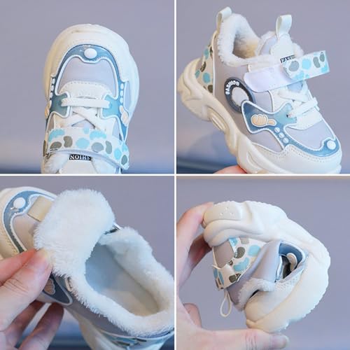 Kids Lightweight Breathable Running Shoes Boys Girls Fleece Cotton Tennis Sneakers Comfortable Girls Glitter Sneaker4