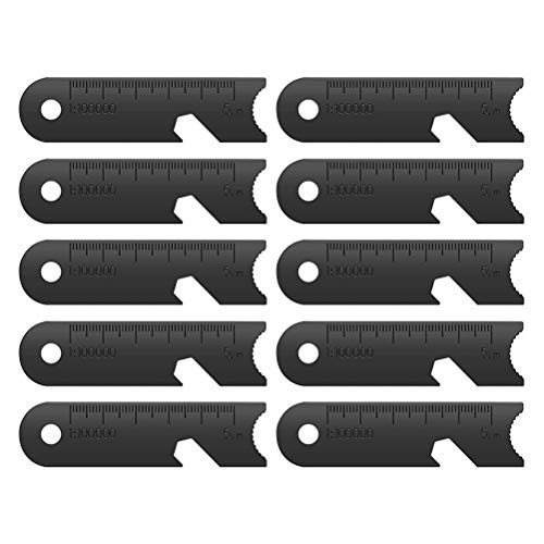 Eleage Raspador de Pedernal Multifuncional para Exteriores, 10 Uds., Arrancador de Fuego de Supervivencia de Emergencia, Herramienta de Emergencia Portátil para Acampar, Senderismo y Caza (Black)