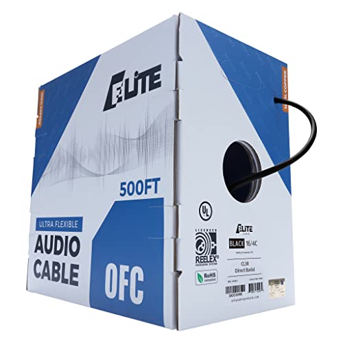 Câble de haut-parleur audio 16/4 en cuivre pur OFC pour installation murale et enterrée 152m
