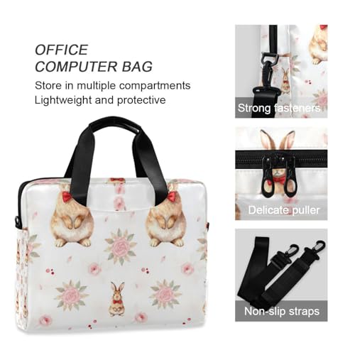 Maletín portátil para laptop 15.6 pulgadas con asas y correa miniatura 6
