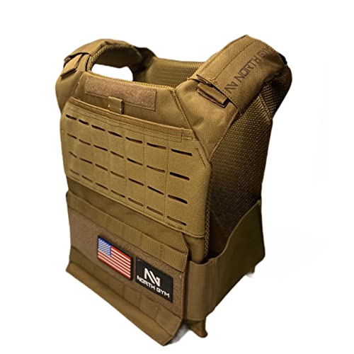 Image of Northgym Adjustable Weighted Vest /Incl. 3D Weight Plates in 14lbs / 20lbs / 30lbs / 42.5lbs - Optimized Weight Distribution and with Curved Plates for Running, Functional Training and Working Out