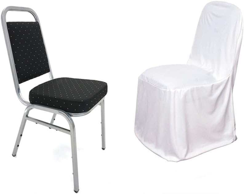 Miniatura 7 de Efavormart - Fundas para sillas de buceo de ajuste delgado, color blanco, sin arrugas