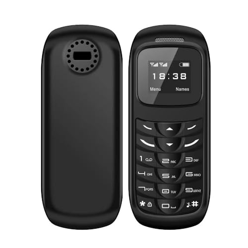 MiRUSI GSM Bluetooth Mini Téléphones Mobiles Combiné Bluetooth Téléphone Écouteur Dialer Support Nano Carte SIM BM70 (Noir)