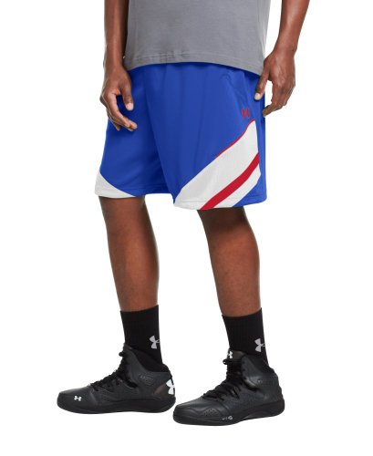 Short UA Hititnsplitit 10" anti-frottement Under Armour bleu pour le fitness