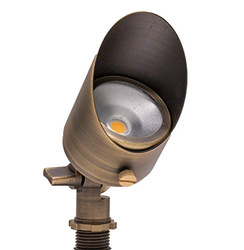 Lumen Logic 12V 6W Solid Brass (Bronze) LED Outdoor Spotlight 2700K Warm White 275 Lumens for Low Voltage Landscape Lighting of Yard, Lawn, Garden, Patio, Trees & House