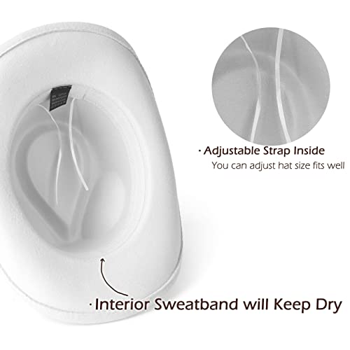 Image of Men & Women Classic Wide Brim Western Cowboy Cowgirl Hat