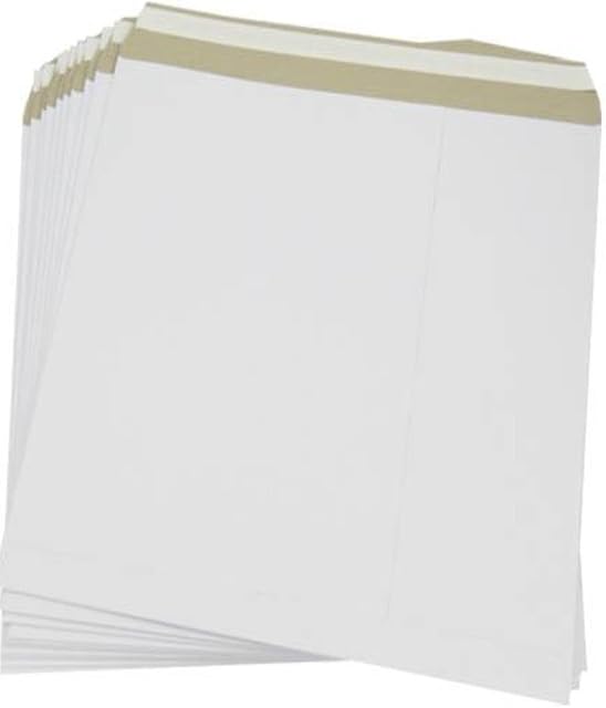 50 Strong 12" Record Vinyl LP White Cardboard Self Seal Mailers Envelopes - New