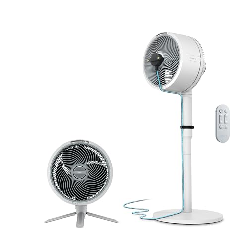 Shark FlexBreeze Fan, Indoor & Outdoor Oscillating Cooling Fan, Floor & Tabletop, Portable Cordless & Corded, Bedroom, Office & Patio Fan, InstaCool Misting Attachment & Remote, White, FA222WH​