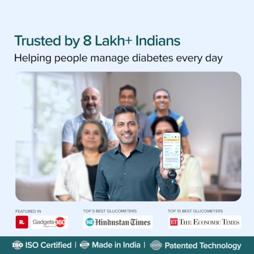 Image of BeatO Smart Glucometer | Auto-Saves Readings | Sugar Test Machine | Android & iOS| Smartphone Connected Glucometer Machine | ISO Certified| Lab-Grade Accuracy | Life time warranty (Compatible With Android & IOS, Smart 100 Kit)
