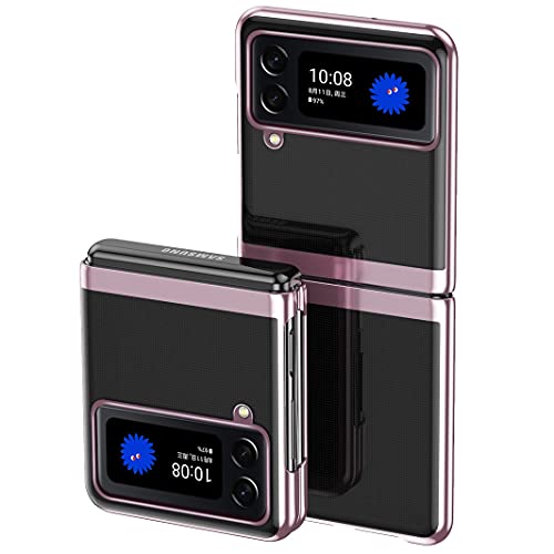 Coque fine Galaxy Z Flip 3抗摔or rose coque rigide transparente anti-rayures