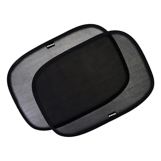 Enovoe Pack of 2 Car Window Shade for Baby - 19" x 12" - Cling Car Sun Shade for Windows - Sun, Glare and UV Rays Protection for Your Child - Car Window Shades for Side Window Use, Medium Size