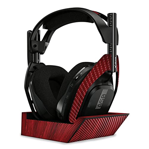 Image of MightySkins Carbon Fiber Skin Compatible with Astro A50 Wireless Headphones + Base Station (Gen 4) - Cherry Grain | Protective, Durable Textured Carbon Fiber Finish | Easy to Apply | Made in The USA