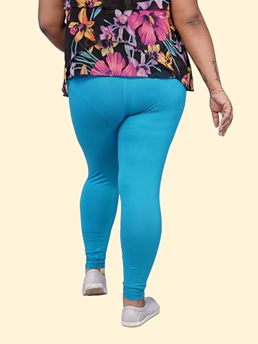 Image of Le-Soft Ladies Cotton Legging | Buttery Soft Stretchy Fit | Churidar Length | Leggings for Women and Girls | Small - 3XL Plus