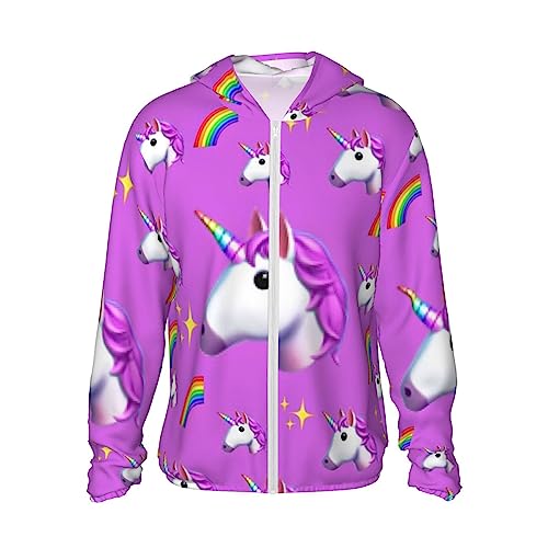 Sweat à capuche licorne arc-en-ciel anti-UV pour randonnée
