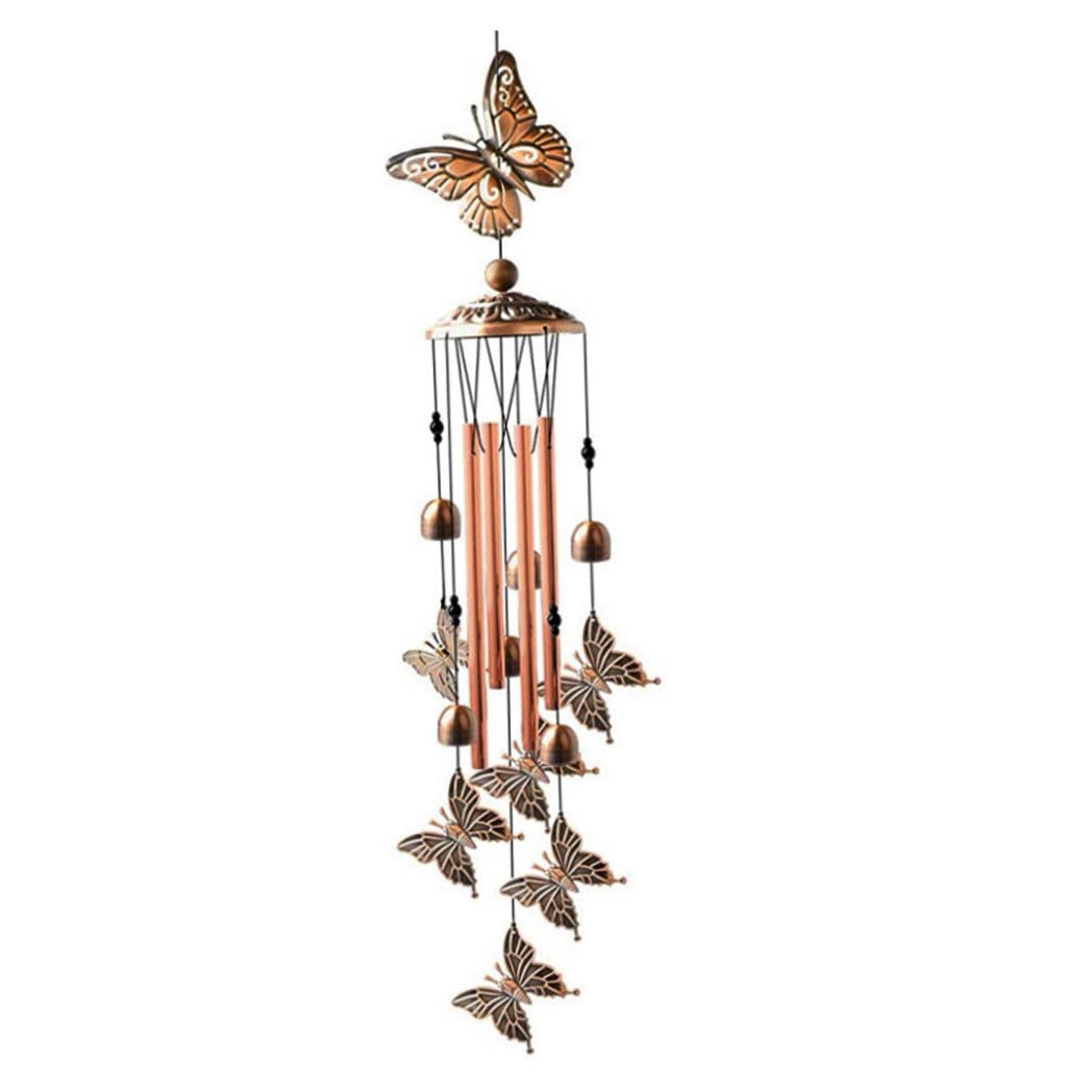 oiujhgCDS Metal Wind Chime 3D Butterfly Garden Hanging Bell Art Crafts