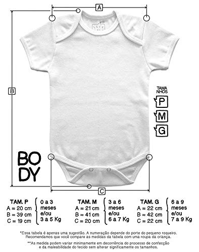 Body Bebê Iron Maiden Handmade, Let’s Rock Baby, Branco, M