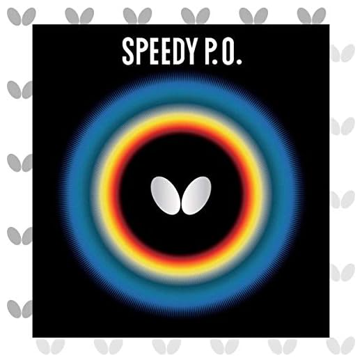 Butterfly Speedy P.O. Table Tennis Rubber Table Tennis Rubber | 1.9 mm | Red or Black | 1 Pips Out Table Tennis Rubber Sheet | Professional Table Tennis Rubber