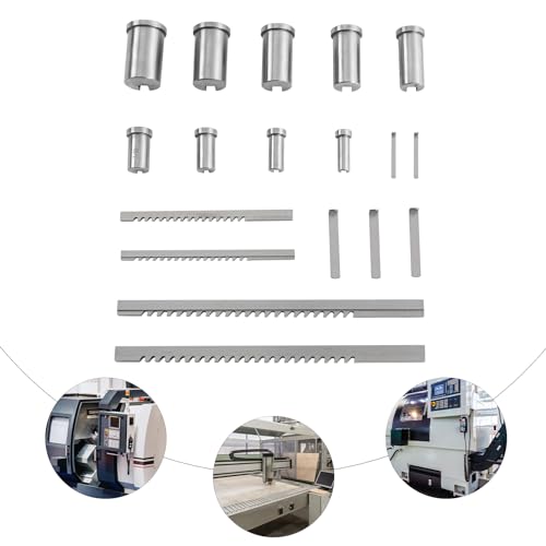 TRSGD 18PCs HSS Keyway Broach Set Inch Size Broaches Bushings Shim CNC Metalworking Set Standard Broaching Cutter Bushing Shim Set HSS Keyway Broach Kit(Inch Size) 2 TRSGD 18PCs HSS Keyway Broach Set Inch Size Broaches Bushings Shim CNC Metalworking Set Standard Broaching Cutter Bushing Shim Set HSS Keyway Broach Kit(Inch Size) - Image 2
