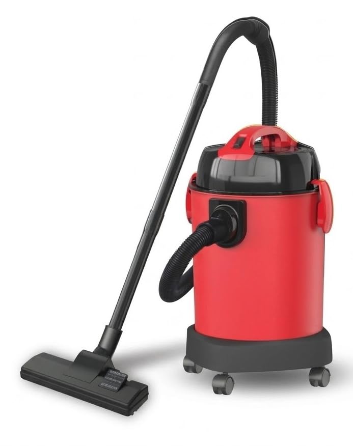 Wet and Dry Vacuum Cleaner 1200W 21L | مكنسة كهربائية رطبة وجافة 21 لتر | 1200 واط | شفط قوي للمنزل والسيارة والورشة | مكنسة شفط مع منفاخ | (أحمر)