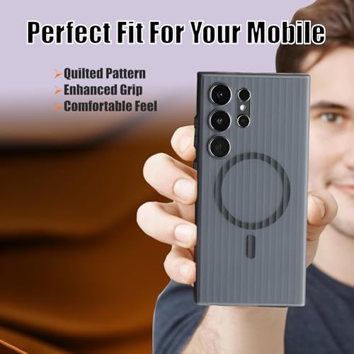 Image of AIBEX Protective Back Case Cover Compatible for Samsung S25 Ultra| Camera & Body Protection| Shockproof,Scratch Resistant| Mag-Saf Wireless Charging Support - Black
