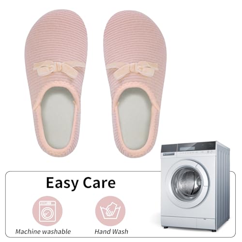 Image of WateLves Womens & Mens Lightweight Cozy Faux Furry House Slippers - Rubber Sole Slip On Sock Shoes - Foldable Travel Slippers - Indoor & Outdoor