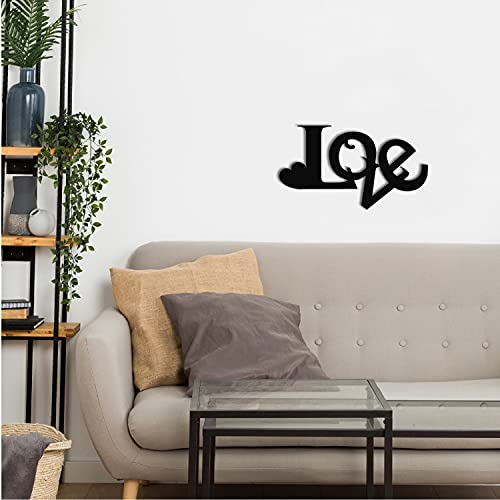 Image of eCraftIndia Love Theme Wooden Wall Decor for Living Room Bedroom | Home Wall Decor Items | Wall Art for Home Decor| Valentine Gift for Girlfriend Boyfriend Husband Wife Her Him | Valentine Decoration