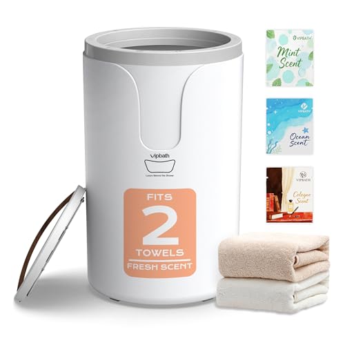 VIPBATH Towel Warmer Bucket – 20L Capacity, Dual Heat, 24-Hour