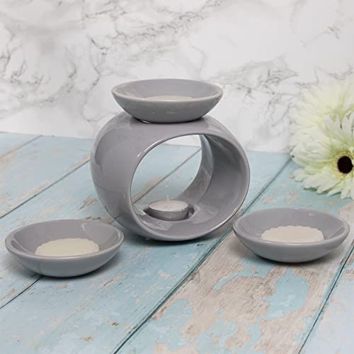 wax burner melt burners oil tea light melts ceramic house grey dish scented holder gingerbread tealight candle electric warmer yankee diffuser lamp set essential plug gift