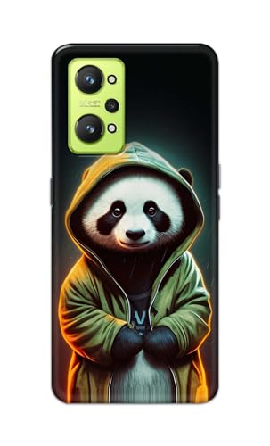 Image of Printed Hard Back Cover Case for Realme GT Neo 2 / GT 2 Back Cover (Cartoon Panda) -1111