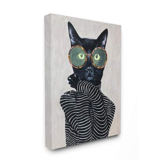 Oversized Cat Art Canvas by Stupell