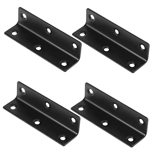 KICHOUSE 90 Degree Right Angle Set Heavy Duty Stainless Steel Furniture Desk Corner Connectors Corner Brackets for Secure Mounting