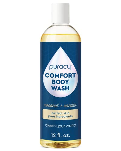 Puracy Body Wash, Natural Body Wash, 98.6% Pure Plant Ingredients, Moisturizing Shower Gel For Women Men Kids, Body Soap For Dry Sensitive Skin. Gently Scented With Coconut & Vanilla 12 Oz #TOP10