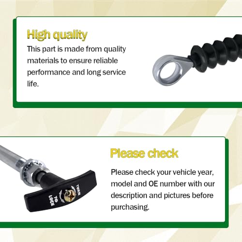 Image of Chute Deflector Cable Replaces for John Deere AM134404 Spout Control Input Cable Fits for JD 44 Inch Snow Blower on L 100 110 120 130 X 300 320 340 500 520 540 LA D E Series Lawn Tractors