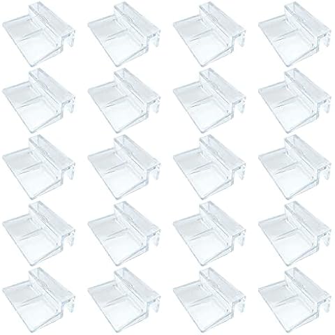 Auswalar 20 Pcs Acrylic Aquarium Cover Clips Cover