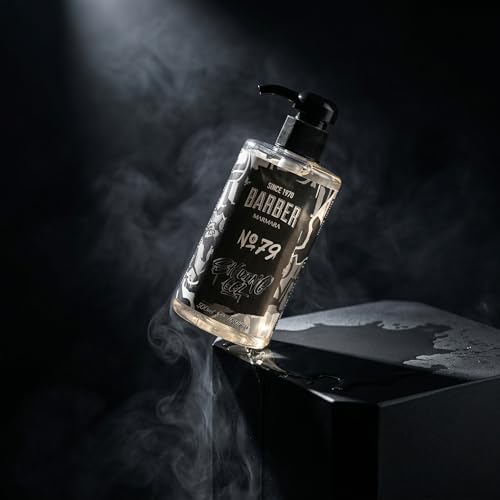 Barber Marmara No. 79 Shaving Gel for Men Transparent No Foam Shave Gel with Pump Professional Turkish Barber Quality for Beard Contours, Neckline & Close Shave Gel 500ml
