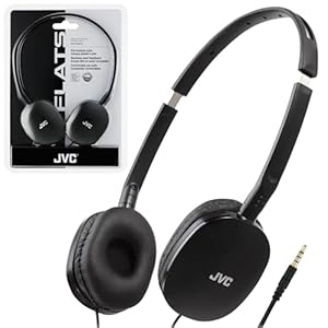 JVC Flats On-Ear Wired Headphones – Flat Foldable Design – 30mm Driver for Powerful Sound – Soft Ear-Pads for Comfort – Steel Headband – Lightweight & Portable – PC/Laptop/Gaming – 3.5mm Slim Plug