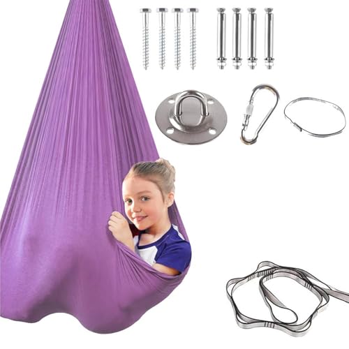 𝐘𝐨𝐠𝐚tuch Zum AufhäNgen Swing 200 Kg Max. Tragfähigkeit Mit Beschläge -Yoga 𝐬𝐜𝐡𝐚𝐮𝐤𝐞𝐥 Geeignet, um Ängste abzubauen,Glück. (280 * 150CM),M-therapieschaukelkinder