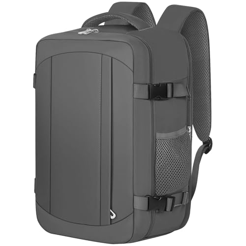 Ltemziiy Mochila Viaje Cabina Avion 40x20x25 para Ryanair, Bolsa de Equipaje de Mano Mochila de Cabina Travel Backpack Tamaño 20L - Gris