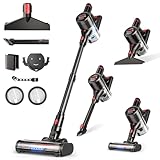 Zyxrona Cordless Vacuum Cleaner, 450W/40Kpa Stick Vacuum with Powerful Suction, 50Min Vacuum Cleaner for Home, Anti-tangle and 1L Dust Cup, 8 in 1 Lightweight Vacuum for Hardwood Floor Carpet Pet Hair