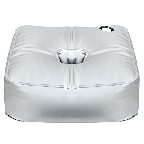 Latinaric, base impermeabile per ombrellone di forma quadrata, peso per ombrellone, dimensioni 40 x 40 cm, per esterno, giardino, spiaggia, portata fino a 20 kg, Grey