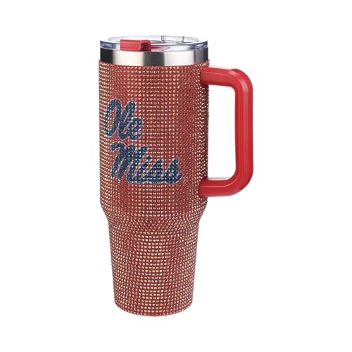 Image of The Memory Company Officially Licensed 40oz TC Bling Game Day Tumbler with Vintage Logo, University of Mississippi