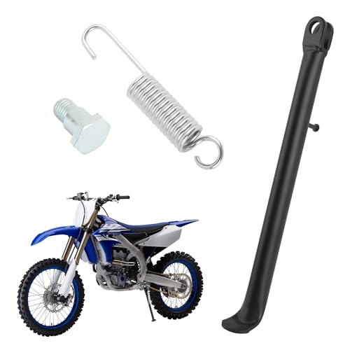 Image of Dirt Bike Kickstand Set,Motorcycle Kickstand Replacement with Spring Screw for Foot Side Support,Professional Dirt Bike Accessories for 70cc 90cc 110cc 125cc 138cc Pit Dirt Bikes