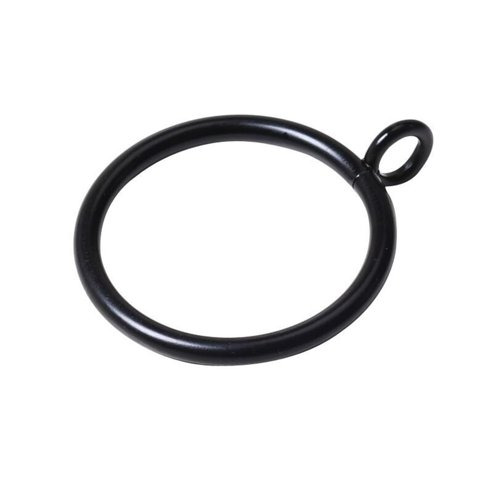 Vorhangringe mit Öse, für Gardinenstangen, 5,1 cm, Schwarz, 10 Stück