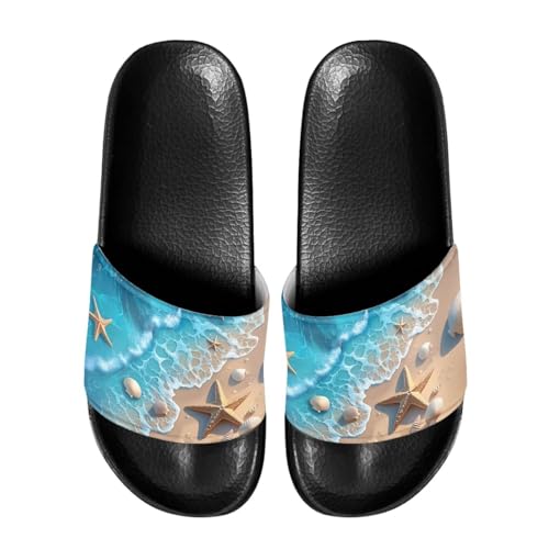 Image of Footwear for Mens Open Toe Athletic Sandals Anti-Slip Sole Slide Sandals Pillow House Flat Shoes Comfortable Slip On Slippers for Indoor & Outdoor