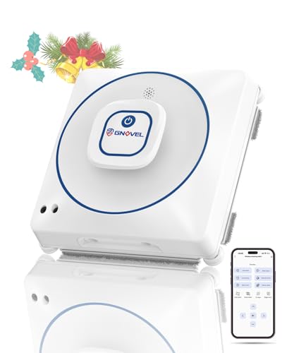 Image of GNOVEL Window Cleaning Robot, 8000Pa Auto Window Cleaner with Intelligent Path Planning, 15-Stage Anti-Fall for High-Rise Glass, App & Remote Control, Hands-Free for Tile & Floor-to-Ceiling Windows