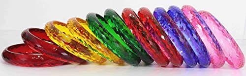 Image of NMII Acrylic (Plastic) Kada With Diamond Cut Pattern Glossy Finished For Women & Girls | Kangan For Girls | Kada Set For Women | Wedding, Party & Gift